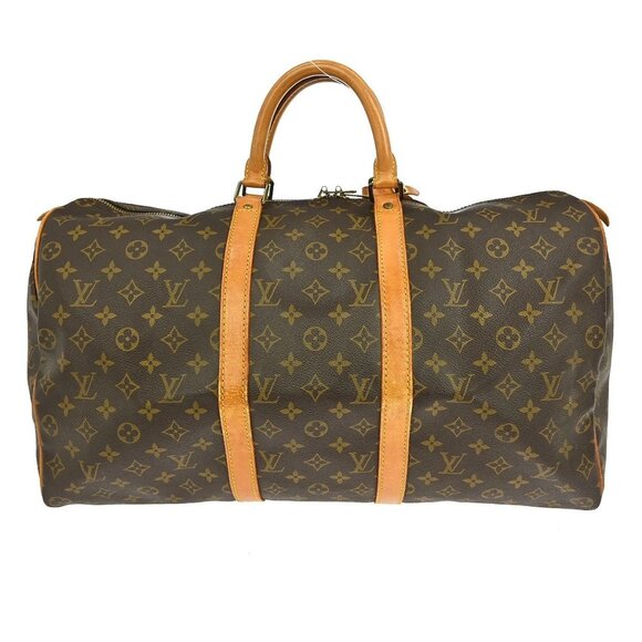 Louis Vuitton Monogram Keepall 50 Duffle Travel Handbag M41426 873 YQ04093 BN03 - Picture 1 of 8